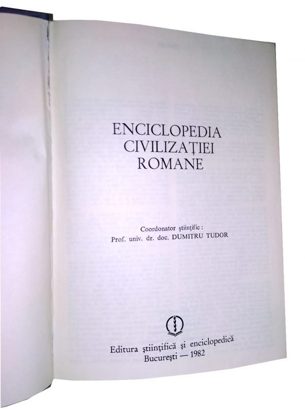 Enciclopedia civilizației romane - Dumitru Tudor - pagină gardă