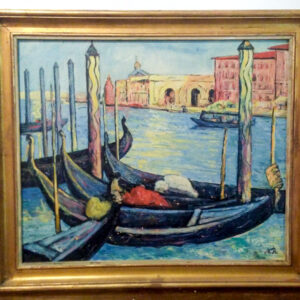 Tablou „Gondole la Veneția” – Marin Rădulescu