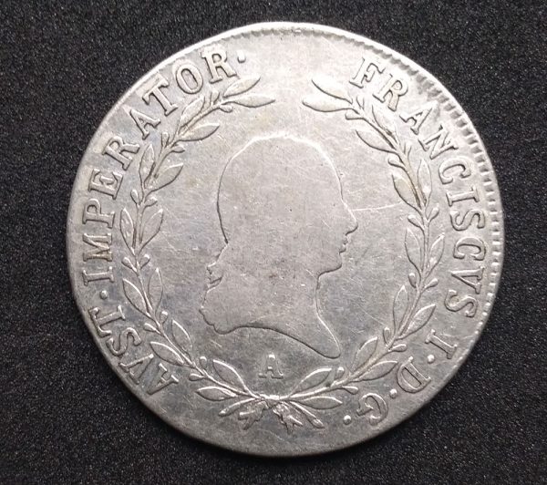 Monedă argint 20 Kreuzer 1823 A revers